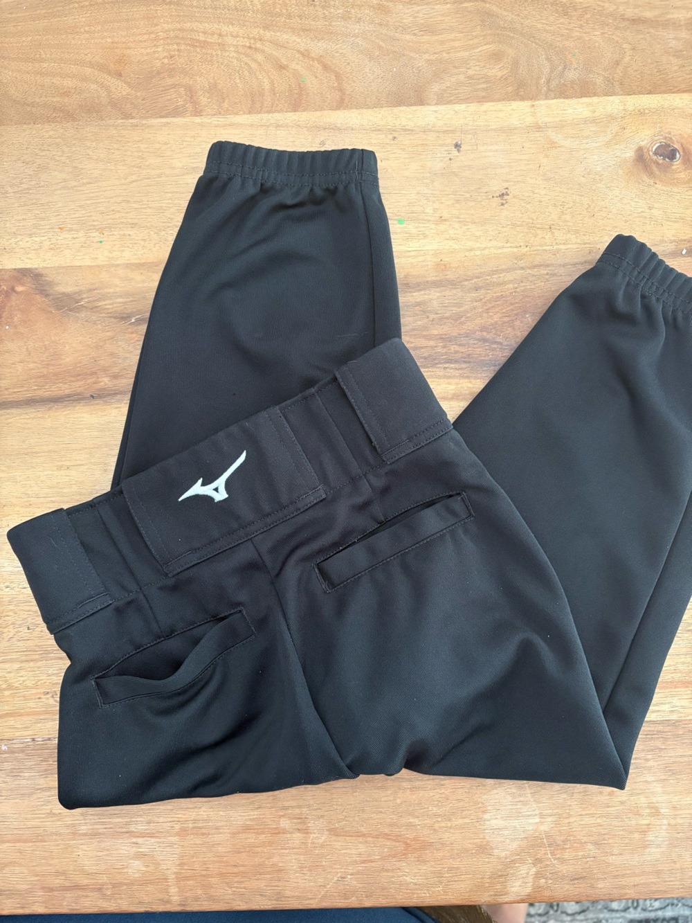 Mizuno Black Track Pants with White Logo